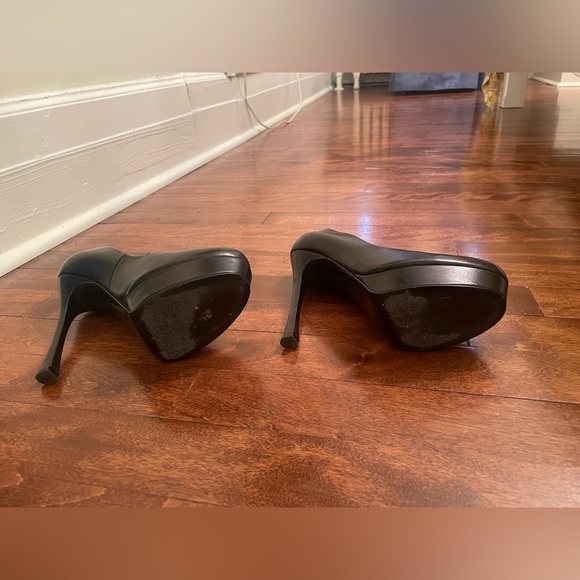 Saint Laurent Black Leather Platform Pumps - size 35.5 - Picture 4 of 8